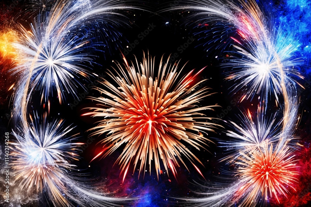 Fototapeta premium Happy New Year Abstract Background, Happy New Year Background, Happy New Year Wallpaper, Happy New Year Digital Paper