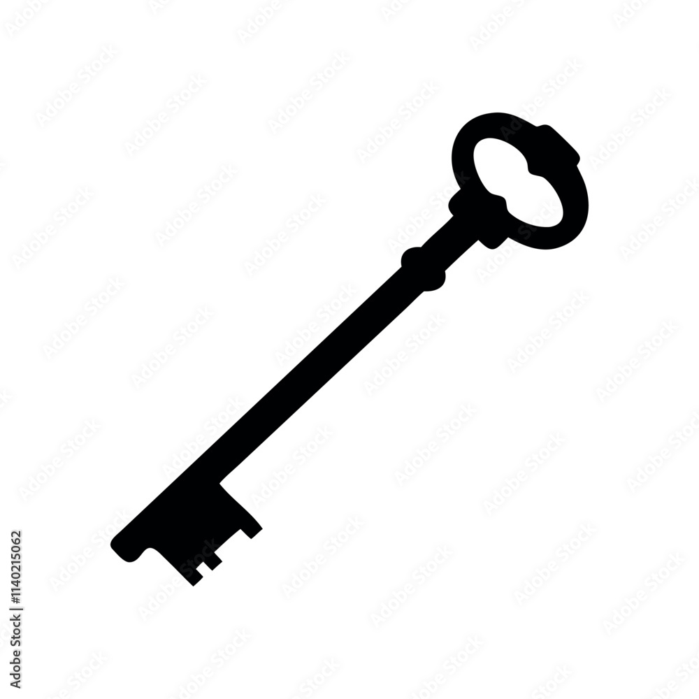 Ornate antique key graphic design, Old key vector house icon logo. Old key silhouette antique lock illustration. Ornate antique key graphic design, Old key vector house icon logo. Old key silhouette antique lock illustration.