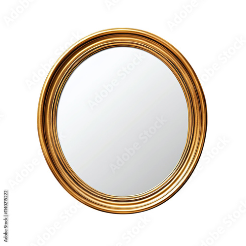 Wallpaper Mural Oval golden picture frame with a white background, no shadows, no text, no borders, no shadow effects, Torontodigital.ca