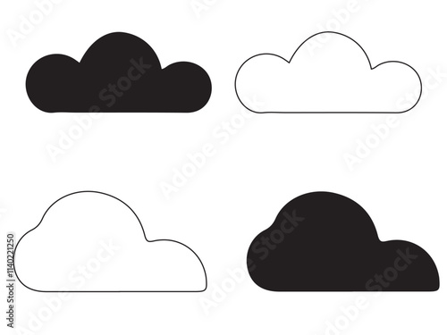 Cloud icon vector for web and mobile app. cloud sign and symbol