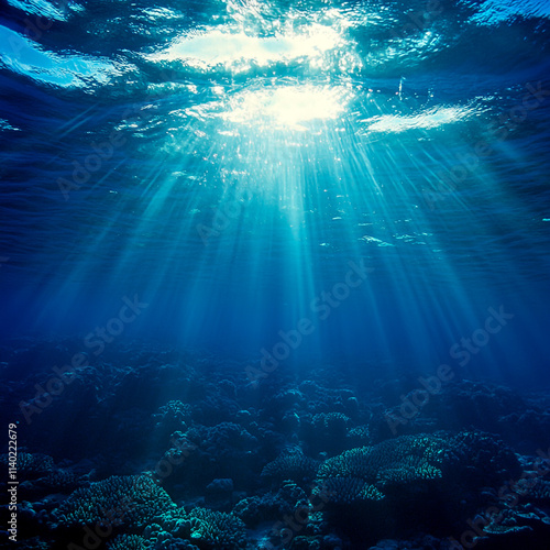 Wallpaper Mural Top Images of Underwater Technology, Clean Background, Photo Stock Style. Torontodigital.ca