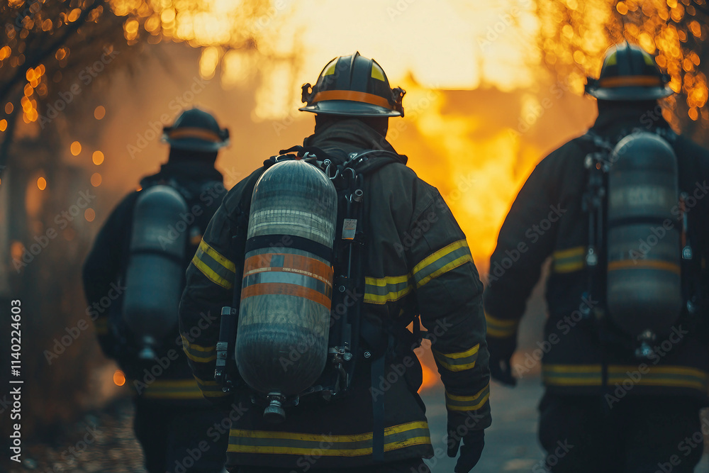 Generative AI Depiction of a Brave Firefighter Battling Intense Flames and Smoke with Determination and Courage Generative AI Depiction of a Brave Firefighter Battling Intense Flames and Smoke with Determination and Courage