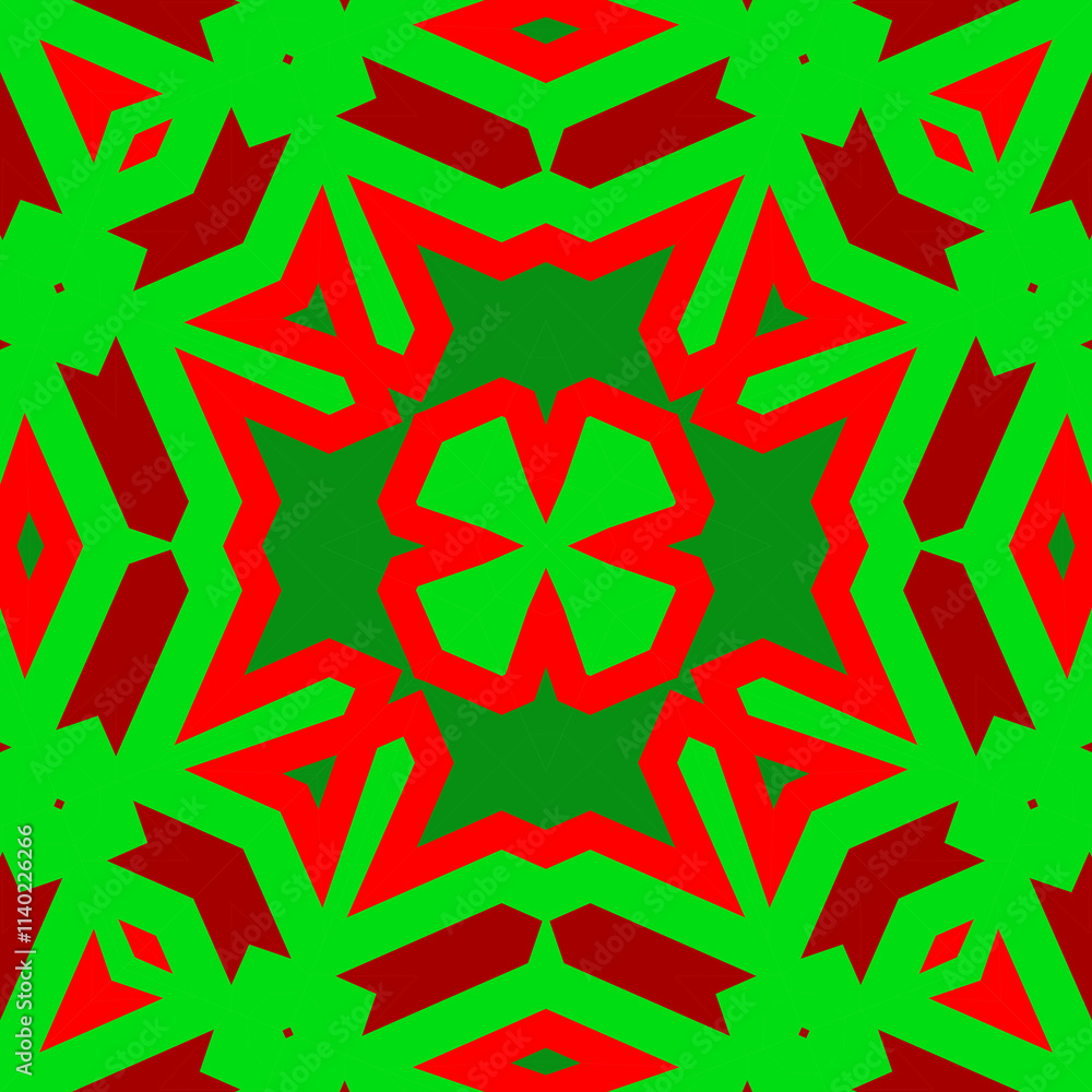 Seamless square pattern red and green. Christmas pattern green and red. Merry Christmas. Happy New Year. Seamless square pattern red and green. Christmas pattern green and red. Merry Christmas. Happy New Year.