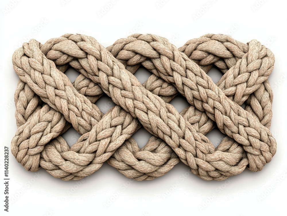 Woven Rope Pattern Texture Nautical Design Background