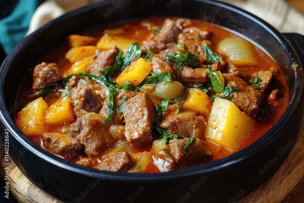 Korean spicy meat soup Korean spicy meat soup