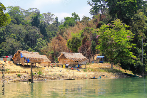 Traditional habitation of aborigine people in Pahang, Malaysia photo