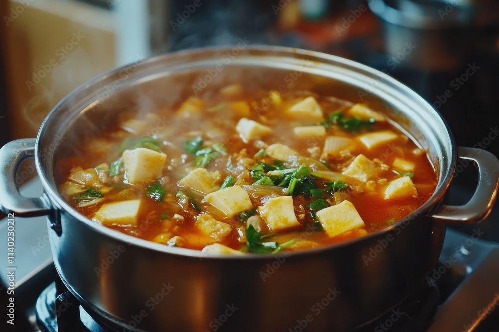 Korean stew with hot pot ingredients Korean stew with hot pot ingredients
