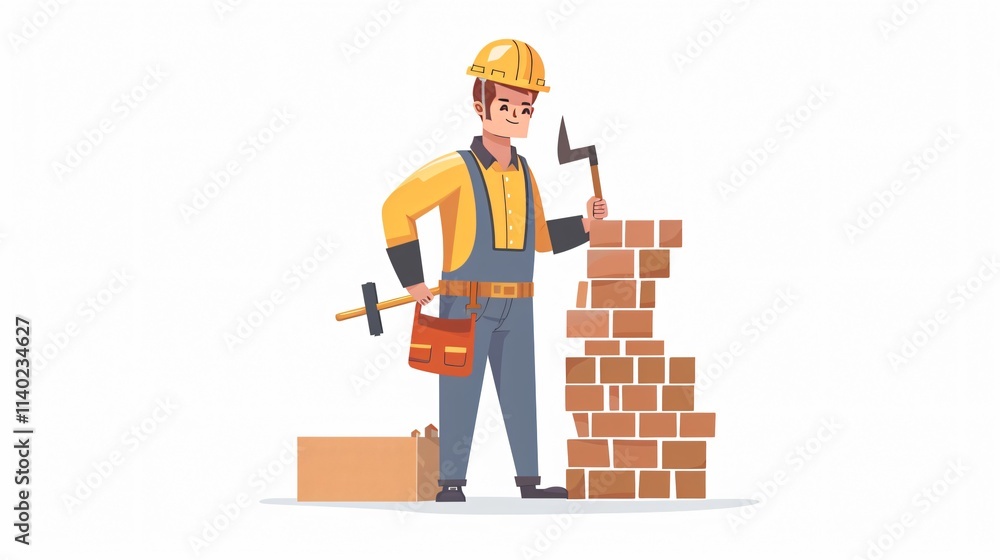 Professional Engineer Architect at Construction Site Landing Page Professional Engineer Architect at Construction Site Landing Page
