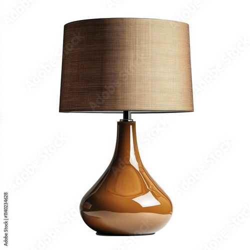 modern table lamp isolated on white background photo