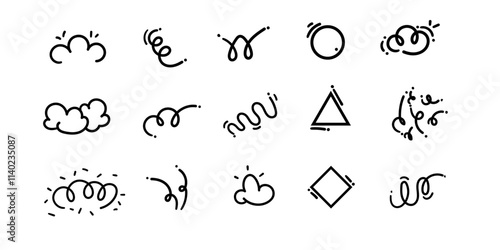Curvy doddle design for background,Backdrop fillers,Hand drawn design element for hip,comic aesthetics,Pen human scribble lines. 