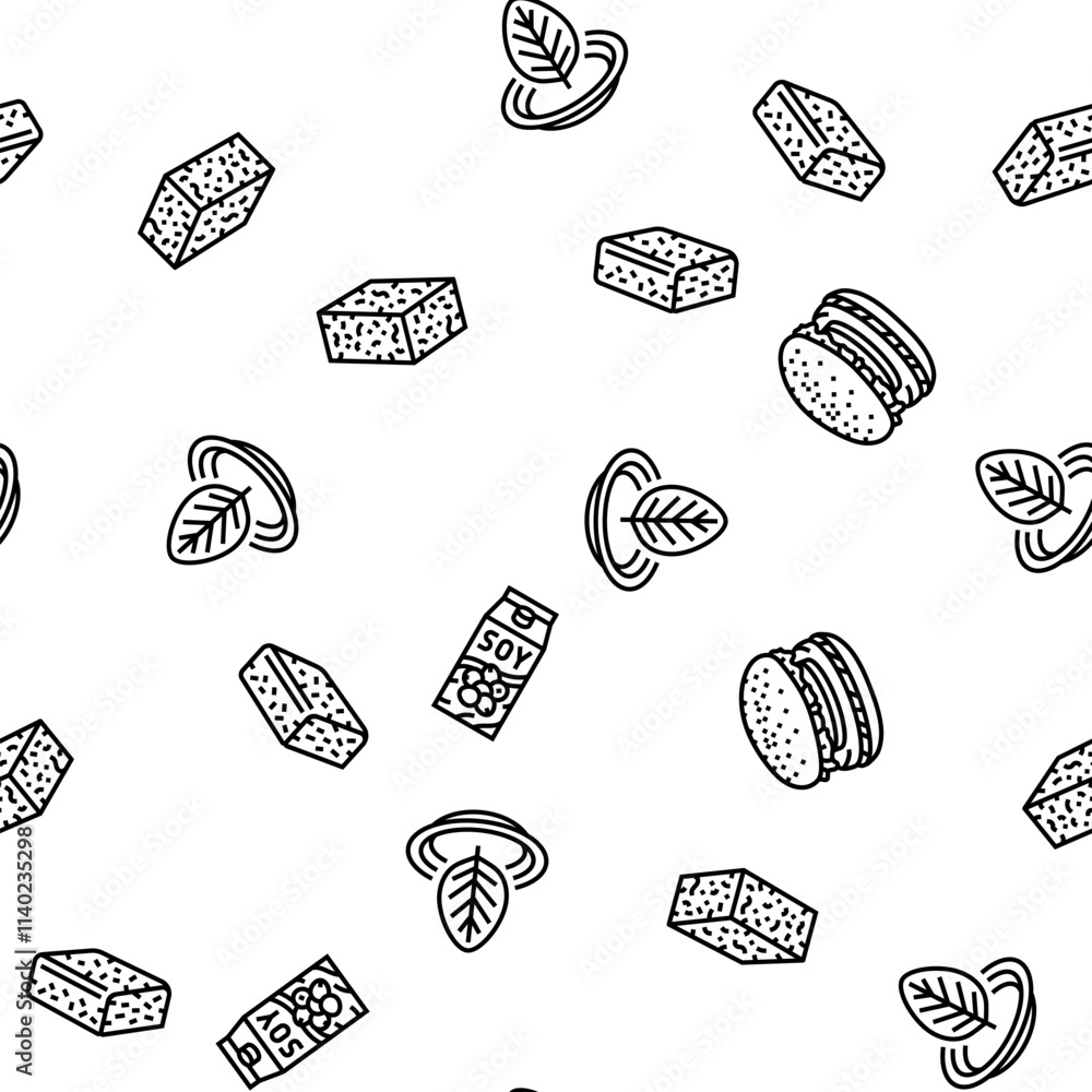 vegan food fresh organic vector seamless pattern thin line illustration vegan food fresh organic vector seamless pattern thin line illustration