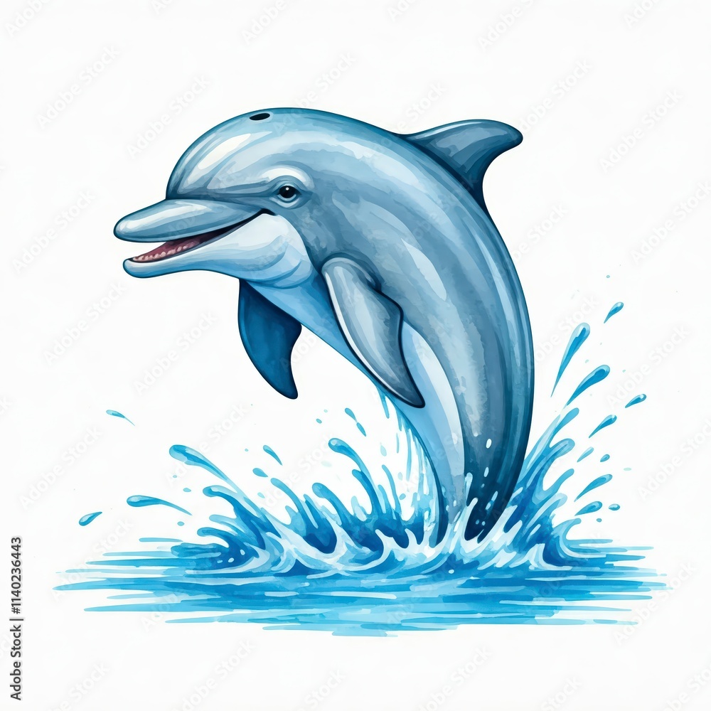 Fototapeta premium Playful Dolphin Leap 