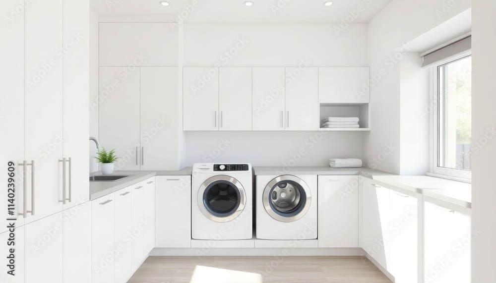 washing machine in front of a kitchen Minimalist Concept washing machine in front of a kitchen Minimalist Concept