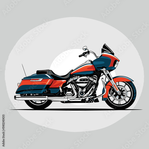 motorcycle cruiser vector for design needs 