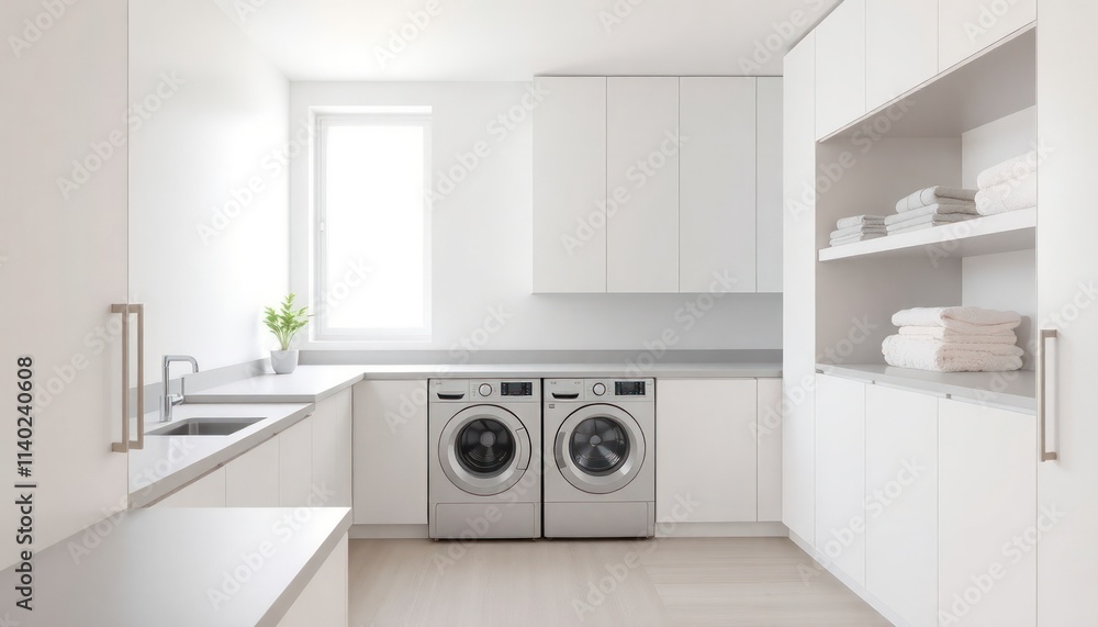 washing machine in front of a kitchen Minimalist Concept washing machine in front of a kitchen Minimalist Concept