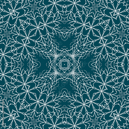 Wallpaper Mural Christmas seamless pattern. Christmas background blue. Snowflake pattern. Happy New Year Torontodigital.ca