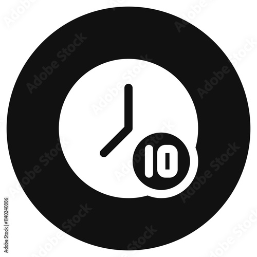 Editable countdown timer 10 seconds vector icon. Part of a big icon set family. Perfect for web and app interfaces, presentations, infographics, etc
