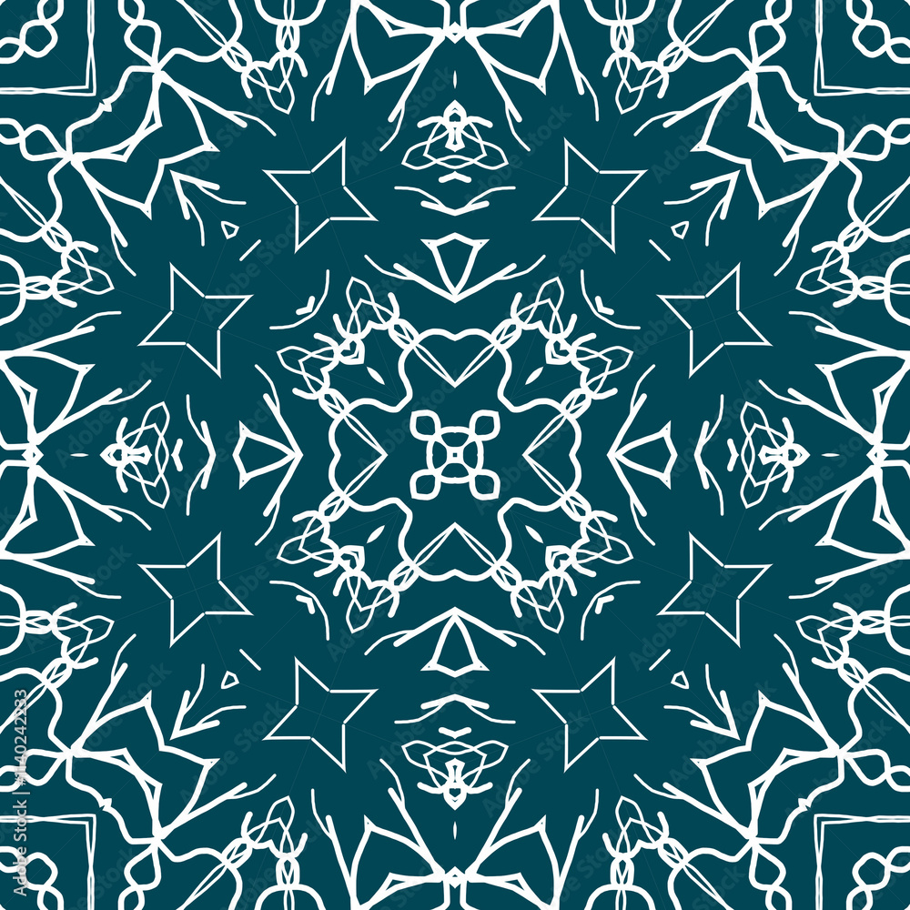 Christmas seamless pattern. Christmas background blue. Snowflake pattern. Happy New Year Christmas seamless pattern. Christmas background blue. Snowflake pattern. Happy New Year