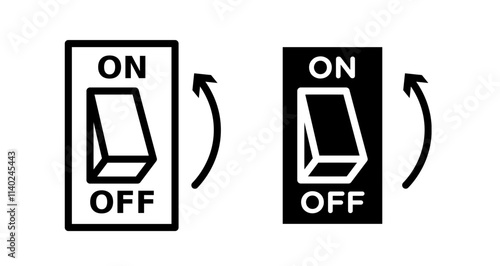 Electric switch Icon collection in filled and stroke style.