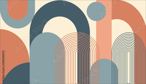 Geometric Art Line Curve shape design Abstract BG Design 588.eps