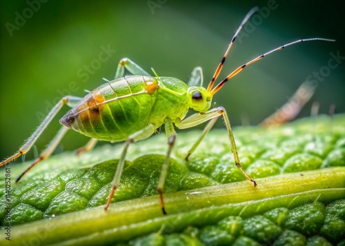 Wallpaper Mural Aphis craccivora Koch Infestation: Macro Landscape Photography of Pea Aphid on Leaf Torontodigital.ca