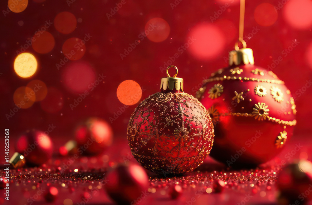 a lot af beautiful christmas balls red and gold colors a lot af beautiful christmas balls red and gold colors