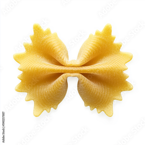 Farfalle pasta bow tie isolated on white background