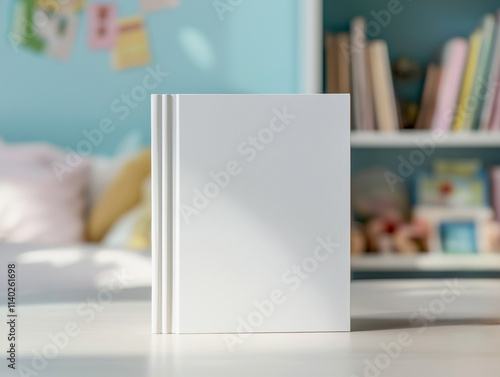 Wallpaper Mural White cover book mockup library background kid story concept Torontodigital.ca