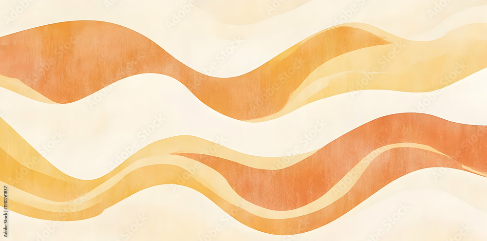 Abstract wavy patterns in warm tones, creating a soft, fluid design. Abstract wavy patterns in warm tones, creating a soft, fluid design.