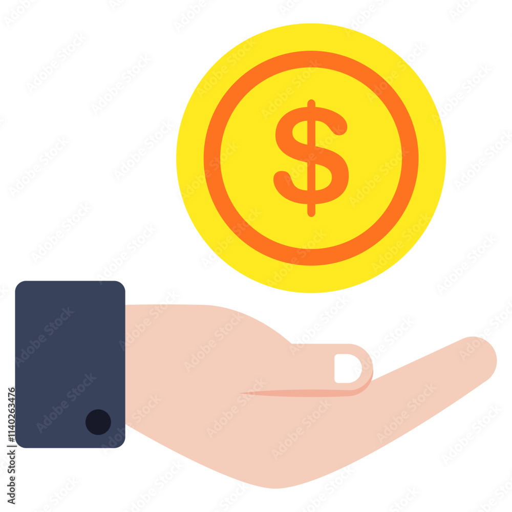 An icon design of dollar care An icon design of dollar care
