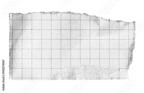 torn paper vintage note grid memo black and white