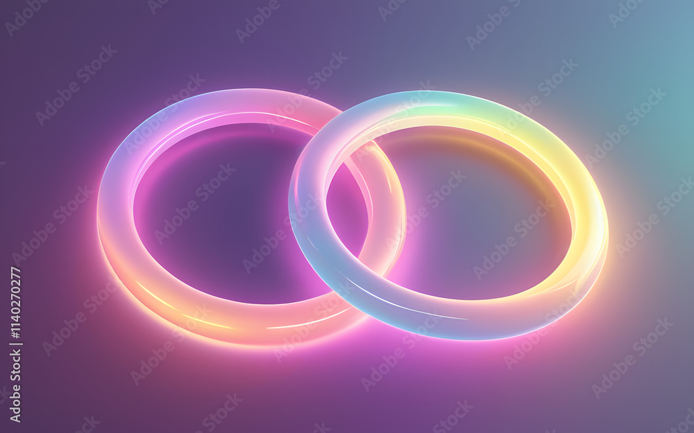 A radiant infinity loop, glowing with pastel gradients, set in a weightless environment A radiant infinity loop, glowing with pastel gradients, set in a weightless environment