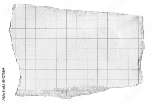 torn paper vintage note grid memo black and white
