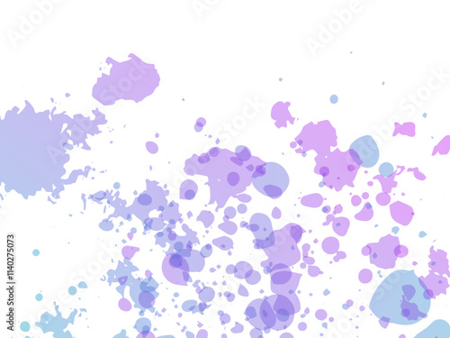 Vector Brush Stroke. Abstract Fluid Splash. Isolated Splash on White Backdrop. Sale Banner Brushstroke. Watercolor Textured Background.  Blue and Indigo Gradient Paintbrush.