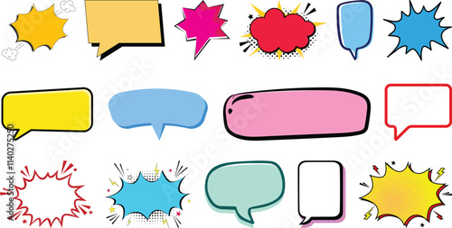 Comic speech bubbles set collection,speech, comic, cartoon, talk.