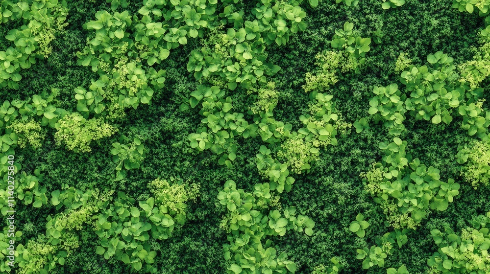 Lush Green Dense Foliage Background for Nature and Garden Themes