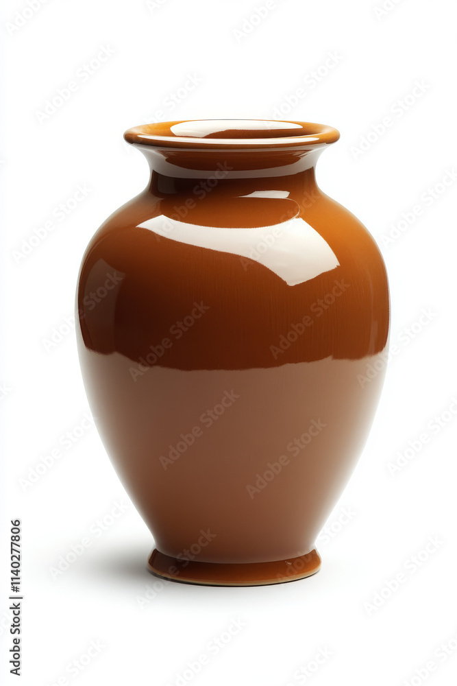 Elegant mocha and mousse ceramic pot showcasing rich brown color and smooth finish for decorative use Elegant mocha and mousse ceramic pot showcasing rich brown color and smooth finish for decorative use