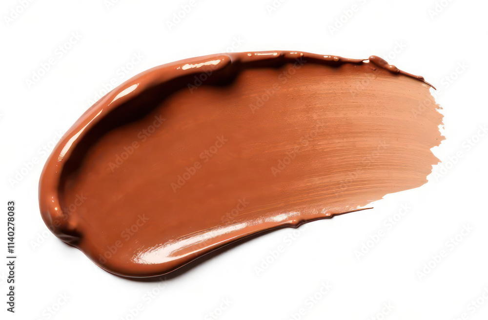 custom made wallpaper toronto digitaltop view, brush stroke with Mocha Mousse color on white background