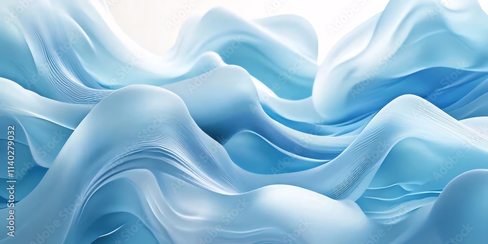 Abstract blue flowing fabric waves. (1) Abstract blue flowing fabric waves. (1)