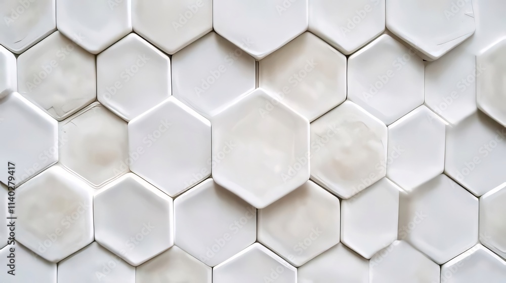 White hexagonal tiles seamless pattern texture background. White hexagonal tiles seamless pattern texture background.