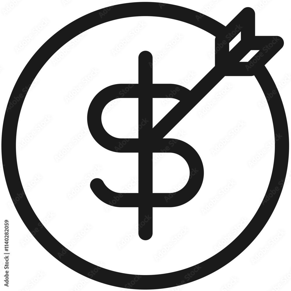 Target Vector, Icon Or Logo Sign Isolated Symbol Illustration Outline Icon Target Vector, Icon Or Logo Sign Isolated Symbol Illustration Outline Icon