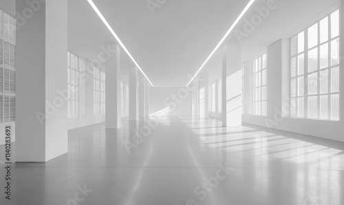 Empty Light White Room, Generative AI