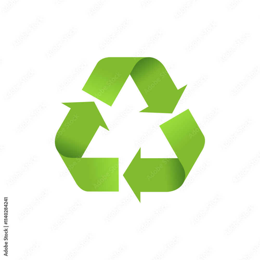Recycle ymbol vector illustration isolated on white background. Recycle ymbol vector illustration isolated on white background.