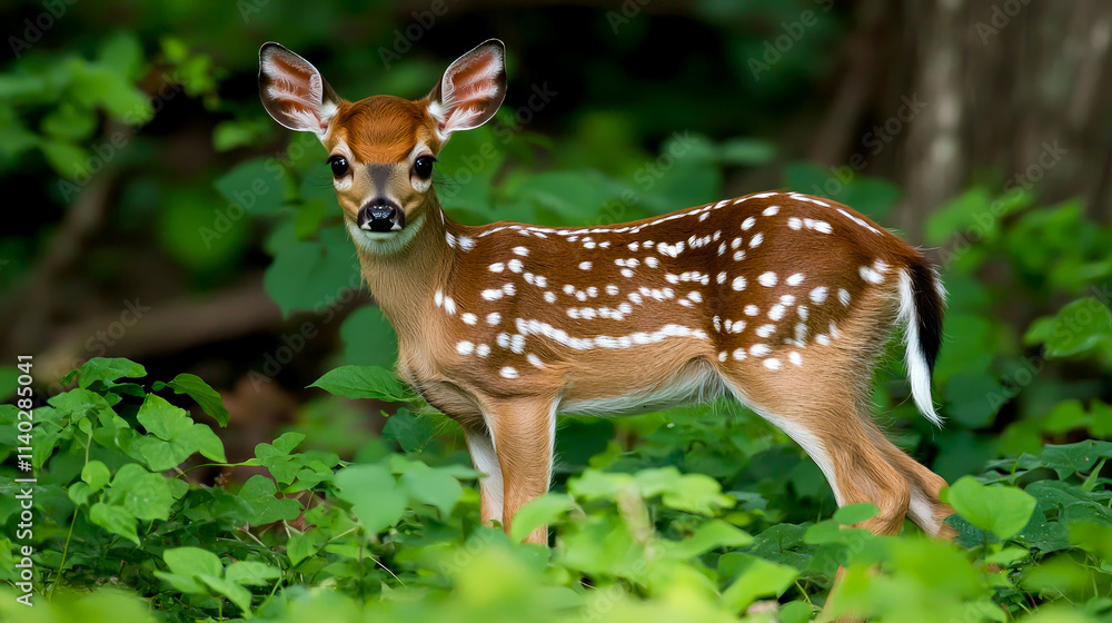 Fawn in forest. Fawn in forest.