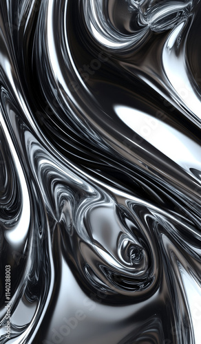 Wallpaper Mural Stylish Gradient Waves in Abstract Digital Art Torontodigital.ca