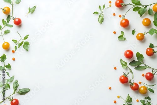 Wallpaper Mural Fresh cherry tomatoes on a white background Torontodigital.ca