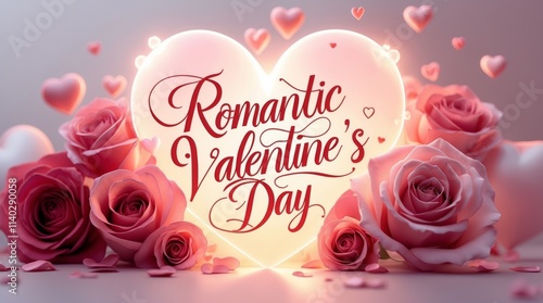 valentines day card with roses
