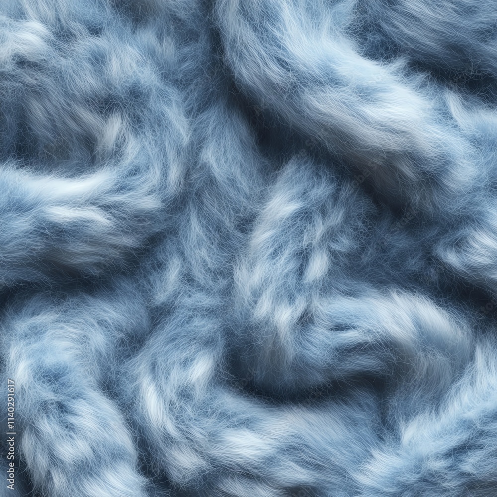 Obraz premium Close-up of soft blue fur texture, perfect for patterns and backgrounds.
