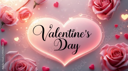 valentines background with roses