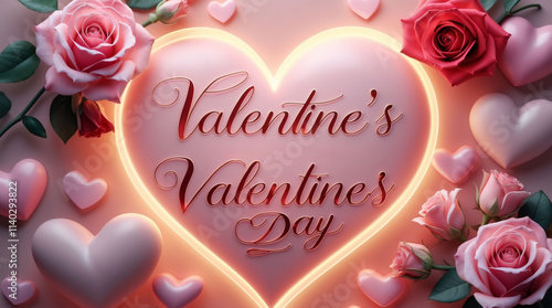 valentine card with roses